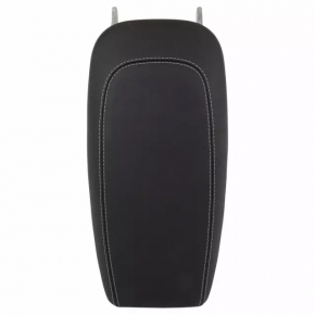 Console central armrest Ford Mustang Mach-E 21-23 leather black with gray stitching, scuffs