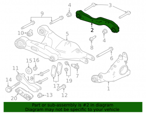Upper rear right transverse control arm for Land Rover Range Rover Velar 18-20