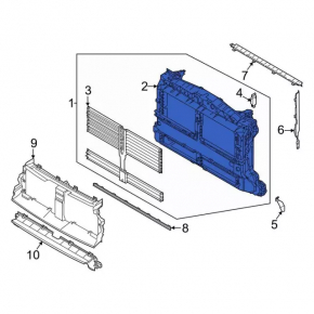 TV panel radiator bare Ford Bronco Sport 21-25