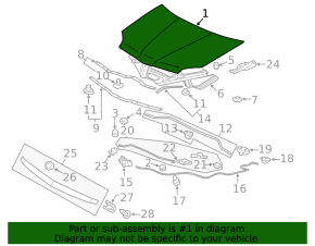 Naked hood Mitsubishi Galant 04-12