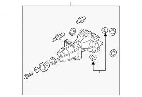 Rear differential gearbox Ford Edge 15-18 2.0T 2.7T