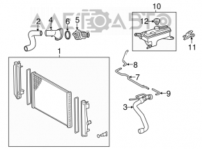 Lexus NX 15-21 Coolant Expansion Tank with Cap