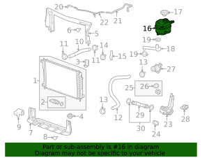 GMC Terrain 10-17 Coolant Expansion Tank Without Cap