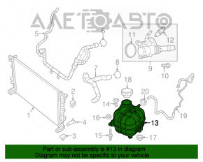 GMC Terrain 10-17 Coolant Expansion Tank Without Cap
