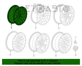 Wheel disk R17 x 8J ET42 5*115 Cadillac ATS 13-type 2, curb, without cap