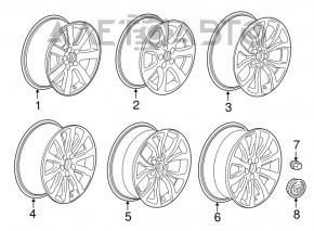 Wheel disk R17 x 8J ET42 5*115 Cadillac ATS 13-type 2, curb, without cap