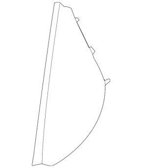 Front panel trim side right Chevrolet Malibu 16- black