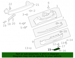 Rear bumper lower trim Chevrolet Bolt EV 22-23