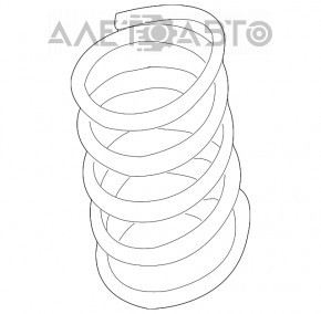 Front right spring Toyota Highlander 14-19 3.5 stiffness brown, yellow