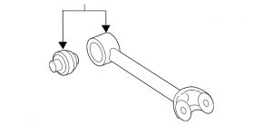 Rear left transverse control arm Toyota Camry v70 18-24 2.5, 3.5 FWD