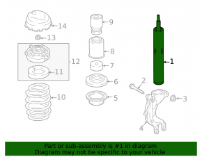 Front left shock absorber assembly for Audi Q8 19-25