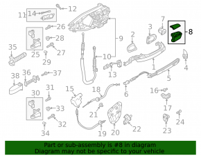 Plug outer handle front right Audi A6 C8 19-