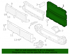 Radiator deflector blinds, bare frame, Land Rover Discovery Sport 2020-23 rest.