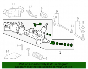 Steering rack Acura TLX 15- 3.5