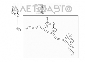 Front stabilizer bar for Kia Optima 11-16, 24mm