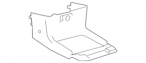 Central console under the dashboard, lower part, Toyota Sienna 11-14, beige, scratches, broken fastener