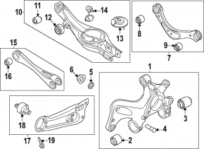Rear left stabilizer link for Kia Niro 23-24