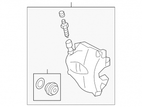 Front right caliper assembly for VW Passat b8 16-19 USA