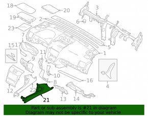 Center console trim side right Subaru Forester 14-18 SJ black
