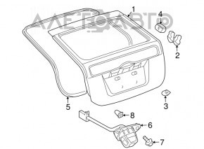 Rubber seal for the trunk door Toyota Prius 20 04-09