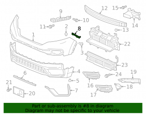 Front bumper mount right Honda CRV 17-22