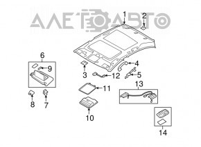 Infiniti G25 G35 G37 4d 06-09 roof trim for sunroof