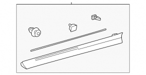 Lower front left door trim for Lexus NX 22-25