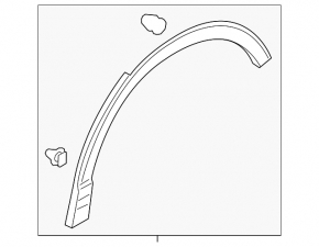 Rear left fender arch trim for Audi Q3 83A 19-25