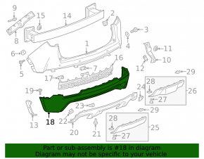 Cadillac XT4 19-23 Rear Bumper Lip
