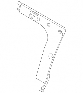 Left trunk seat divider for Kia K5 21-24 black