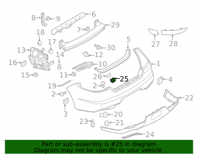 Rear view camera Porsche Panamera 14-16 break fastener chips