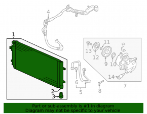 Hyundai Veloster 12-17 air conditioner condenser