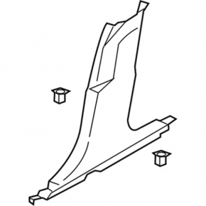 Center pillar trim lower left Lincoln MKZ 13-20 gray