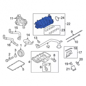 Intake manifold Ford Mustang mk6 15-17 5.0