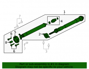 Ford Explorer 20-25 2.3T AWD rear driveshaft with clutch