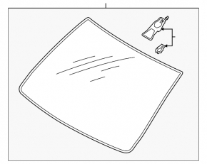 Lincoln Corsair 20-22 heated windshield with projection