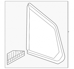 Window blind glass rear left Mazda CX-50 23-25 tinted