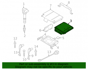 ECU engine computer VW Tiguan 12-11 FWD
