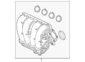 Collector intake lower part Honda CRV 12-14 2.4