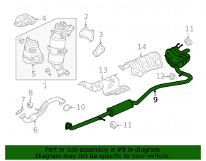 Rear muffler with barrel Honda Civic XI FE/FL 22-26 Sport 4d