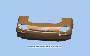 Bare rear bumper for Cadillac CTS 14-16 with parking sensors, without BSM