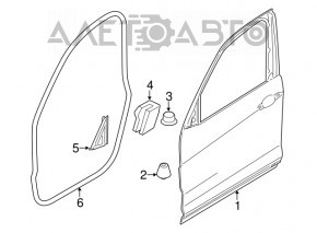 Bare front right door BMW X3 F25 11-17