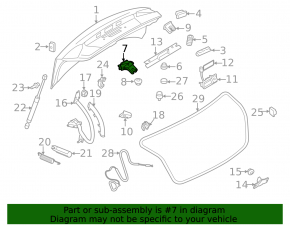 Trunk lid lock VW CC 13-17 rest