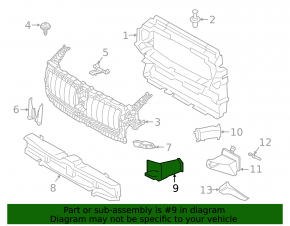 Left brake cooling duct for BMW 4 Series G22 G26 21-25 front