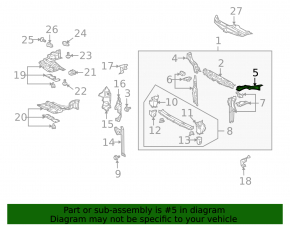 Left eyelash TV bracket for Toyota Prius 2009-2010