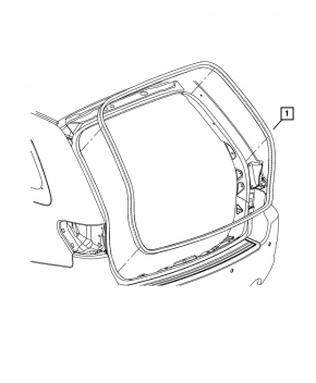 Dodge Durango 11 trunk door rubber seal - connection break
