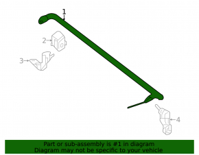 Rear stabilizer bar for Nissan Altima 13-18 type 1, 20 mm