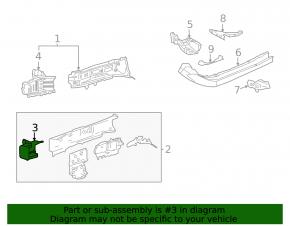 Front right side member nose for Toyota RAV4 Prime 21-24 JP built