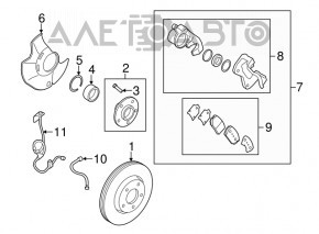 ABS sensor front left Kia Optima 11-13