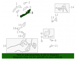 Subaru Outback 10-14 front right door handle mechanism